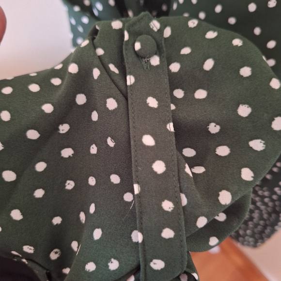 41 Hawthorn XL Green and White Polka Dot Blouse. NWT -Stitch Fix - Picture 3 of 6